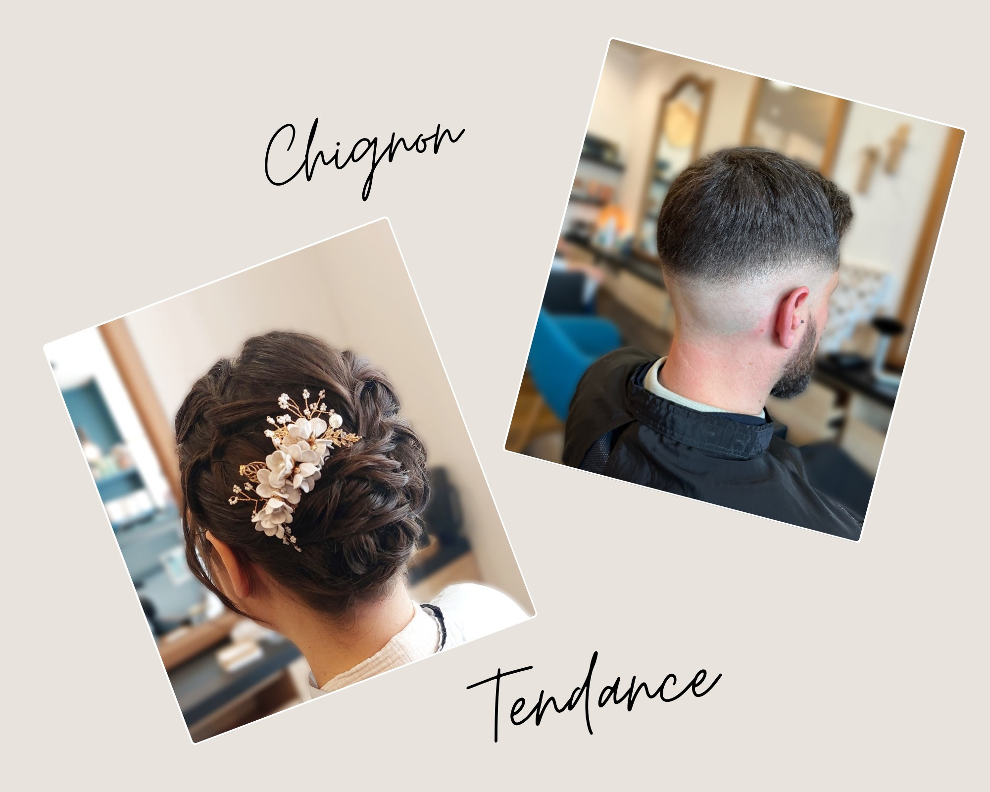 Illustration coup et coiffage Ô Naturel Coiffure à Clisson